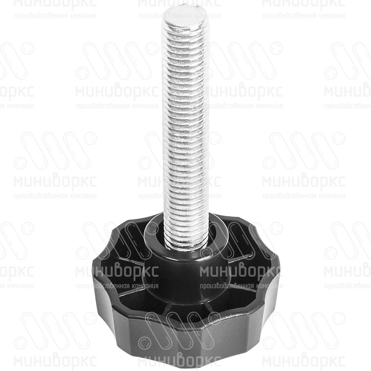 Фиксатор пластиковый с рукояткой m12x120 50 – Ф50М12-120ЧС | картинка 1