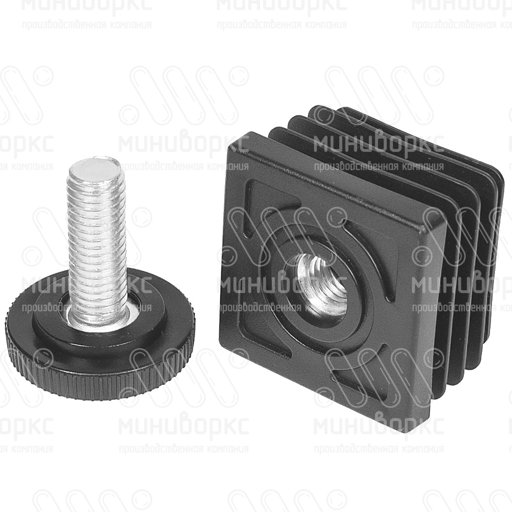 Комплекты квадратных заглушек с опорами 40x40 – 40-40M8.D32x75 | картинка 7