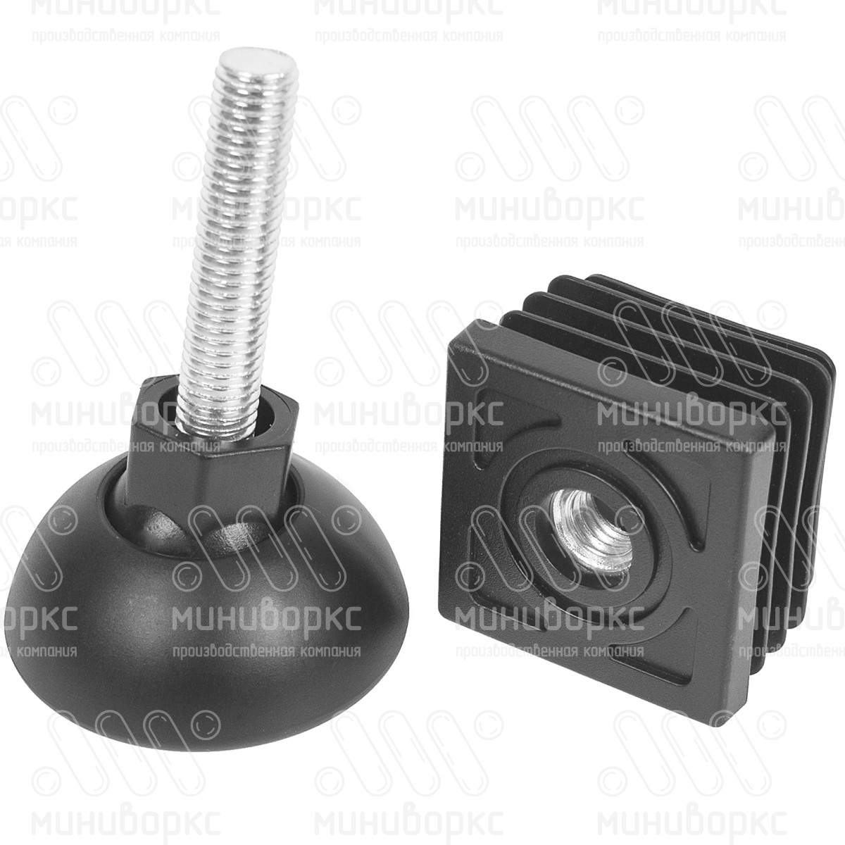 Комплекты квадратных заглушек с опорами 40x40 – 40-40M8.D50x65 | картинка 8